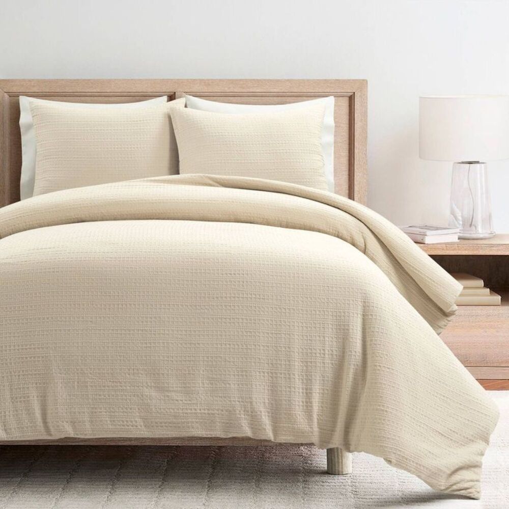 Lush Decor - Lush Décor 3pc Full/Queen Haniya Waffle Woven Cott Neutral